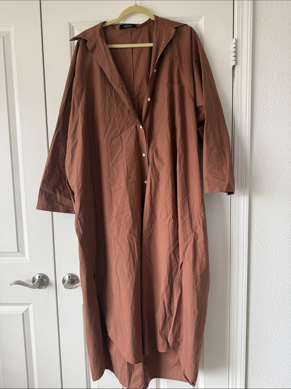 Rachel Comey Button-Back Dress in Rust Brown